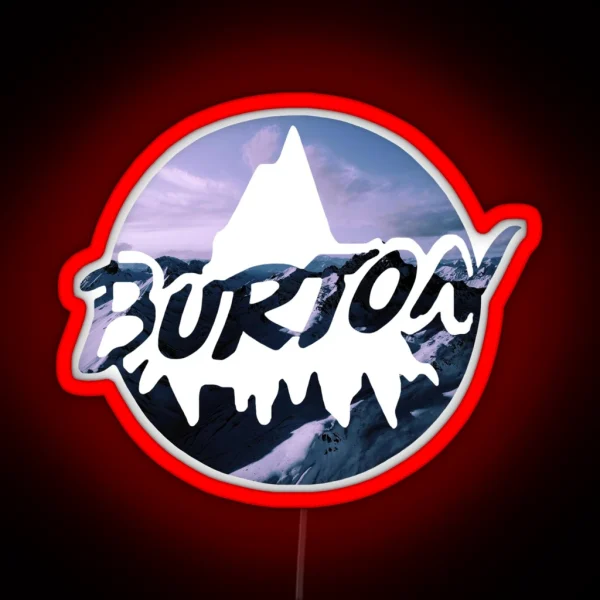 Burton Snowboards Logo RGB Neon Sign