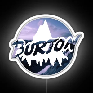 Burton Snowboards Logo RGB Neon Sign