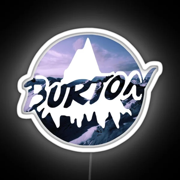 Burton Snowboards Logo RGB Neon Sign