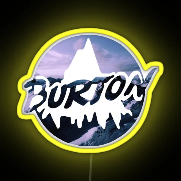 Burton Snowboards Logo RGB Neon Sign