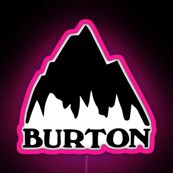 Burton Snowboards Mountain RGB Neon Sign