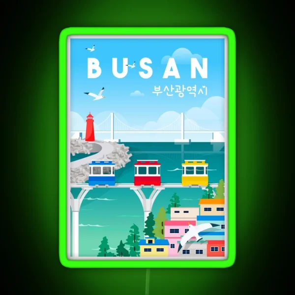 Busan Korea RGB Neon Sign