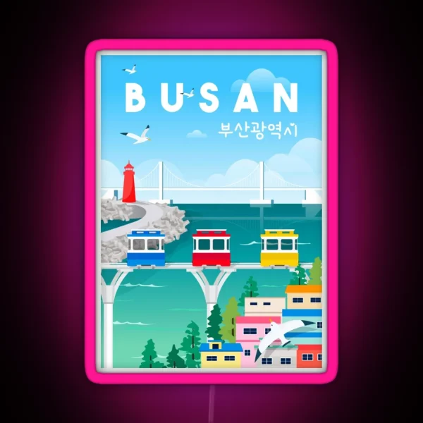 Busan Korea RGB Neon Sign