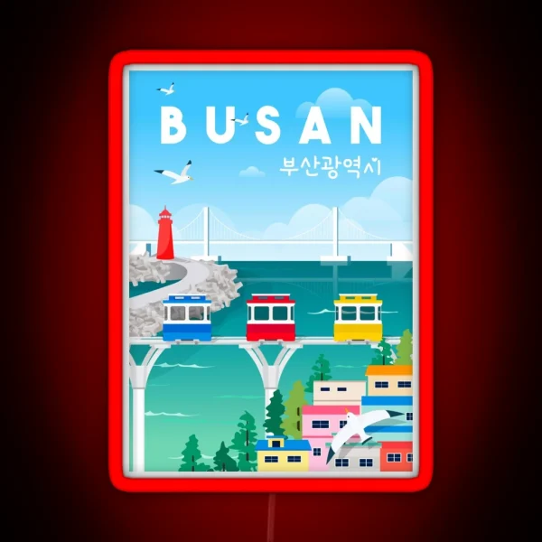 Busan Korea RGB Neon Sign