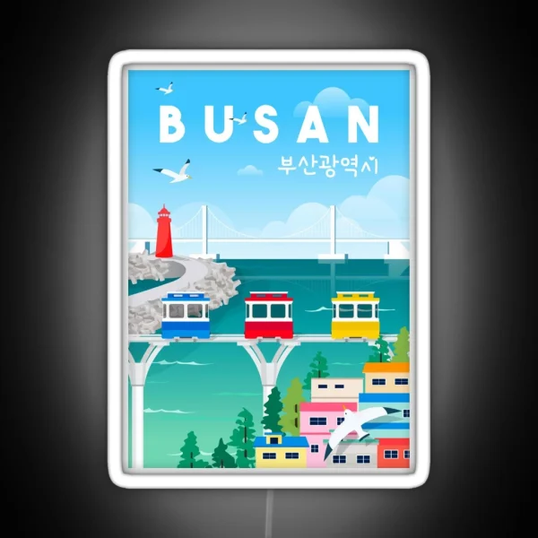 Busan Korea RGB Neon Sign