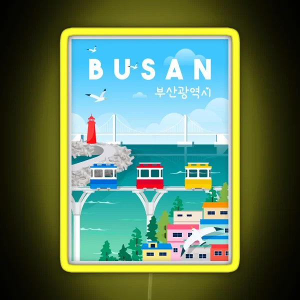 Busan Korea RGB Neon Sign