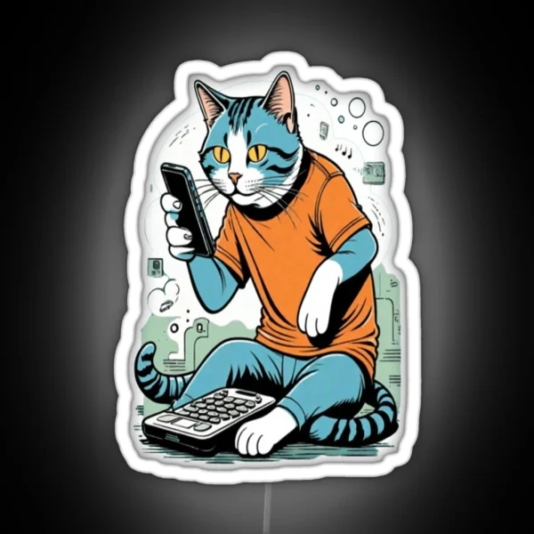 Busy Cat RGB Neon Sign