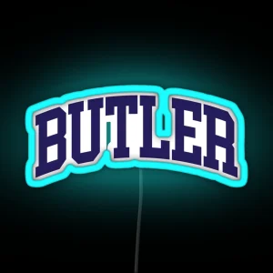 Butler College Font Curved RGB Neon Sign