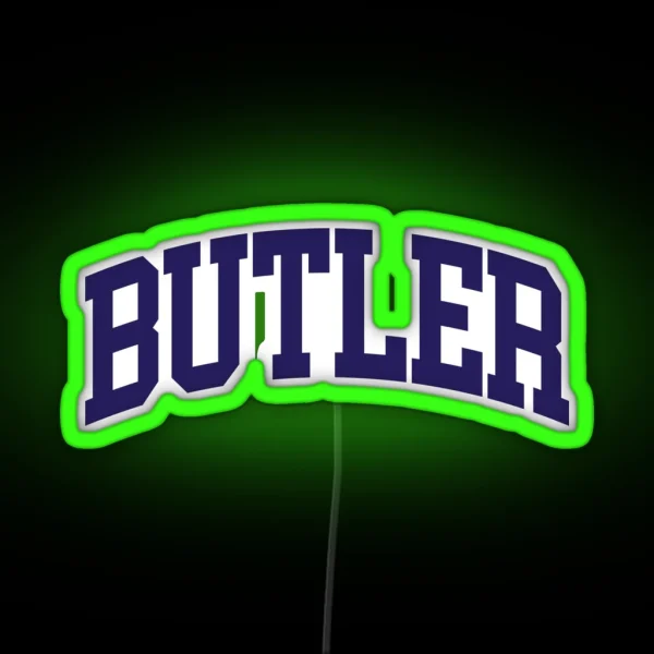 Butler College Font Curved RGB Neon Sign