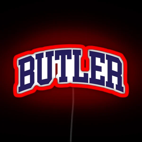 Butler College Font Curved RGB Neon Sign