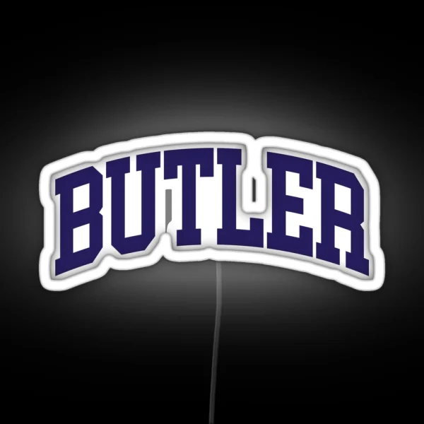 Butler College Font Curved RGB Neon Sign