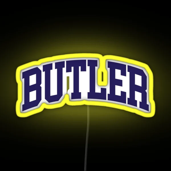 Butler College Font Curved RGB Neon Sign