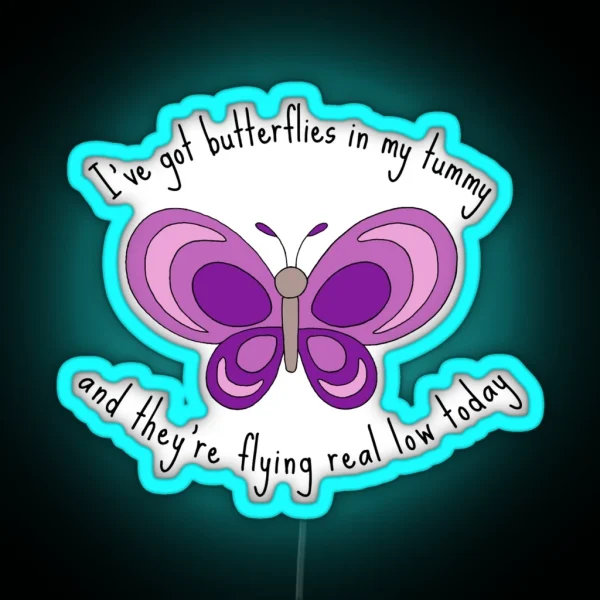 Butterflies Nerdy Prudes Must Die RGB Neon Sign