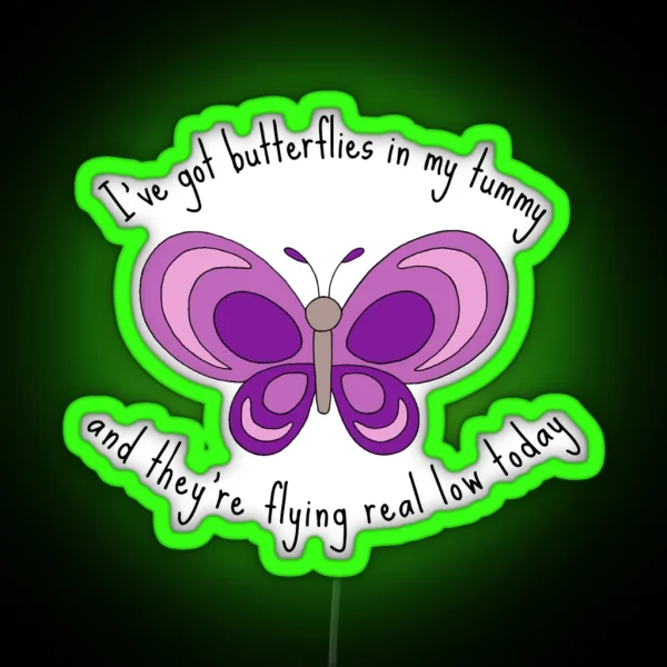 Butterflies Nerdy Prudes Must Die RGB Neon Sign