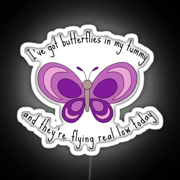 Butterflies Nerdy Prudes Must Die RGB Neon Sign