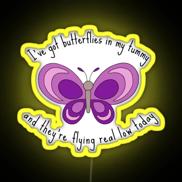 Butterflies Nerdy Prudes Must Die RGB Neon Sign