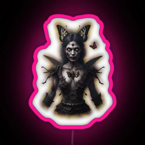 Butterfly Demon RGB Neon Sign