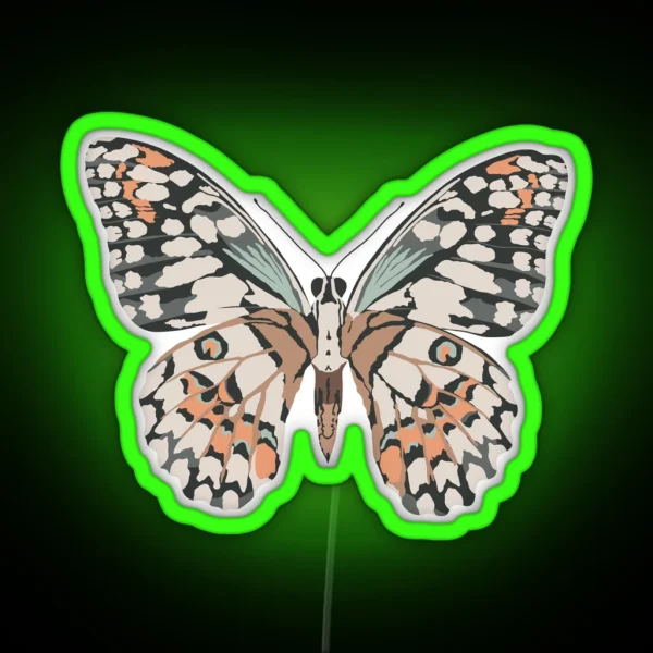 Butterfly Illustration RGB Neon Sign