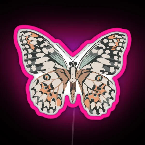 Butterfly Illustration RGB Neon Sign