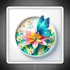 Butterfly Netting On A Flower RGB Neon Sign