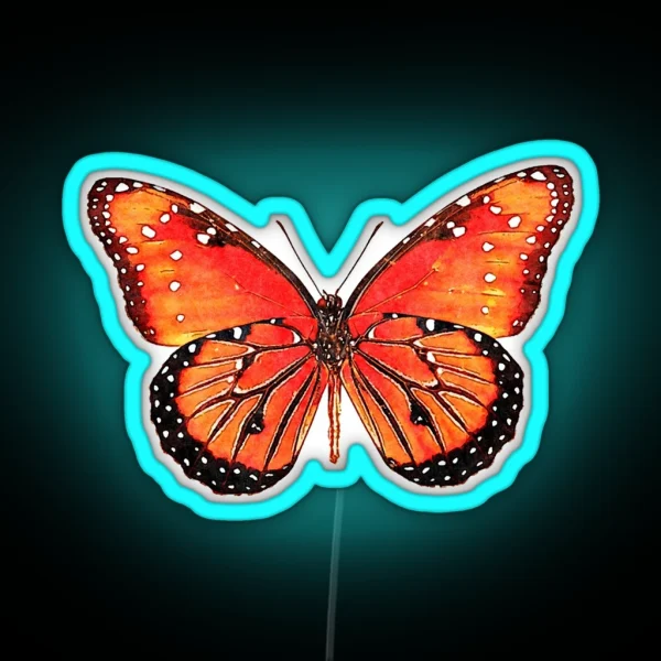 Butterfly Watercolor Art Design RGB Neon Sign