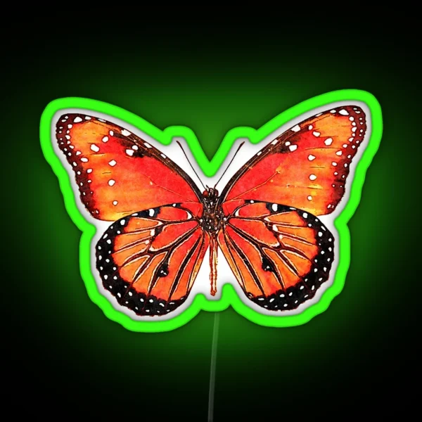 Butterfly Watercolor Art Design RGB Neon Sign