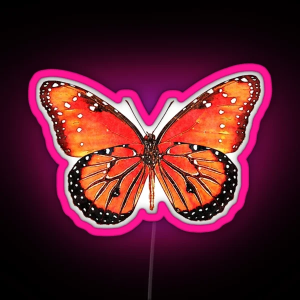 Butterfly Watercolor Art Design RGB Neon Sign