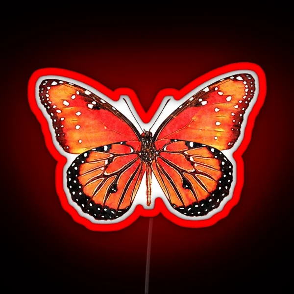 Butterfly Watercolor Art Design RGB Neon Sign
