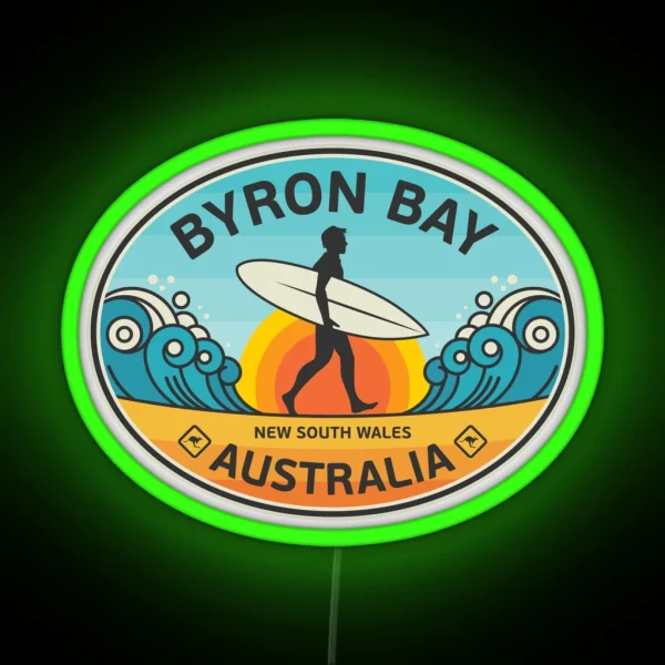 Byron Bay Australia RGB Neon Sign