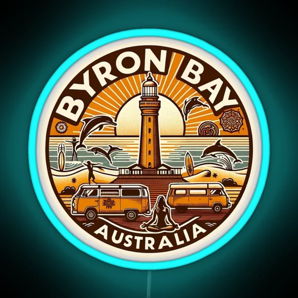 Byron Bay Australia RGB Neon Sign