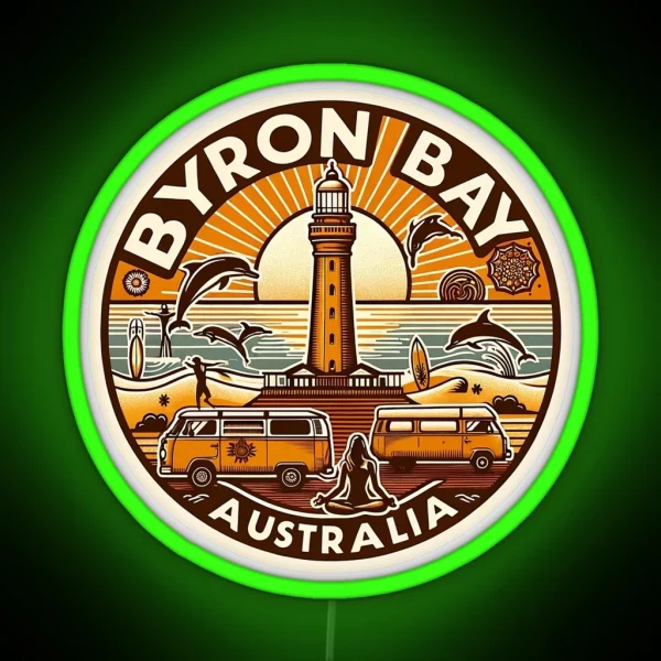 Byron Bay Australia RGB Neon Sign