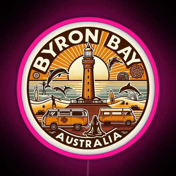 Byron Bay Australia RGB Neon Sign