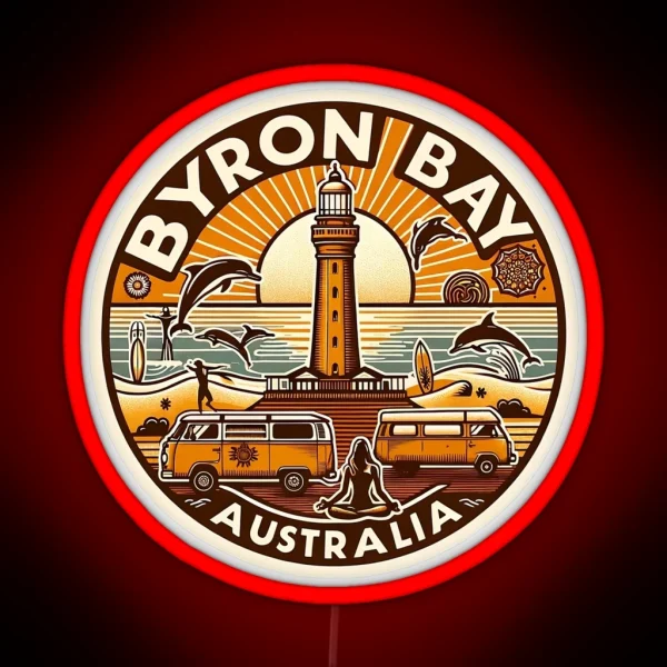 Byron Bay Australia RGB Neon Sign