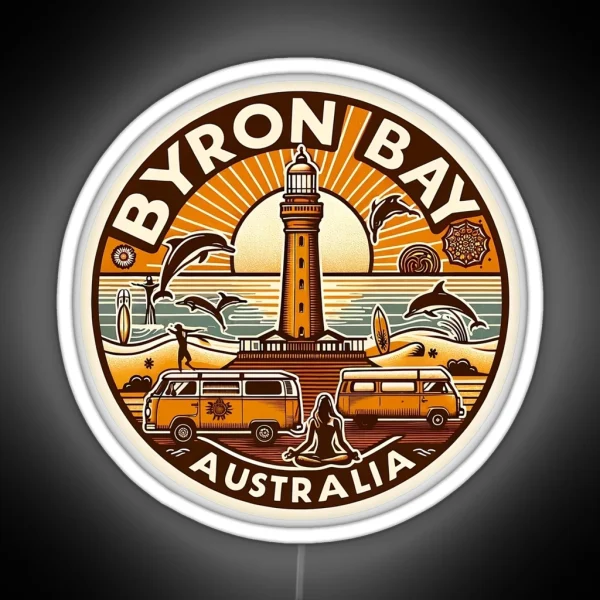 Byron Bay Australia RGB Neon Sign