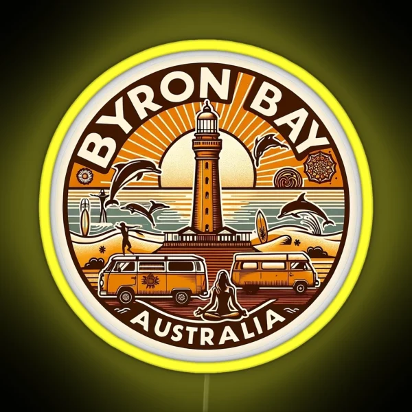 Byron Bay Australia RGB Neon Sign