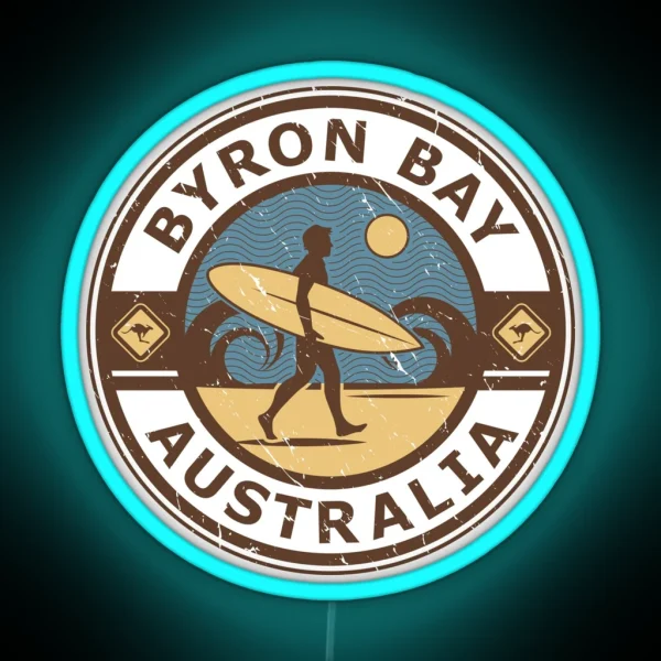 Byron Bay Australia RGB Neon Sign