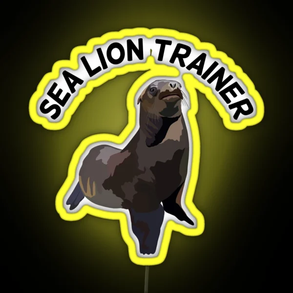 C Is For California Sealion Keeper Trainer RGB Neon Sign