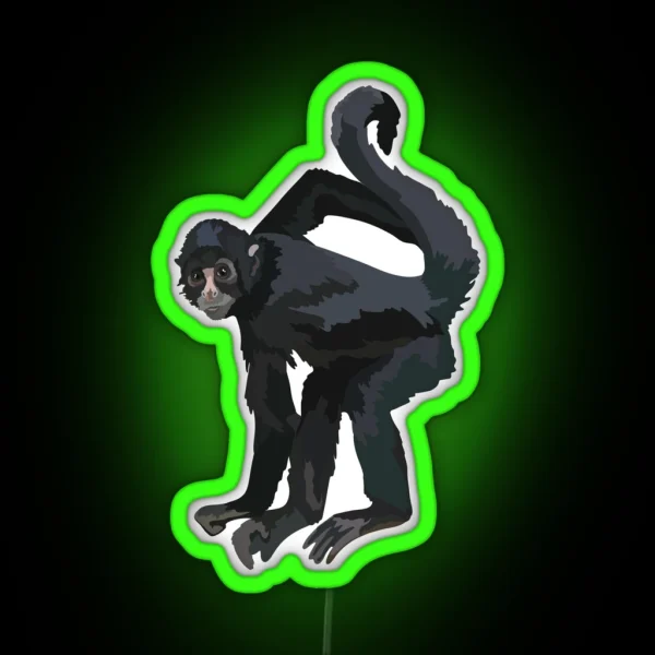 C Is For Columbian Spider Monkey RGB Neon Sign