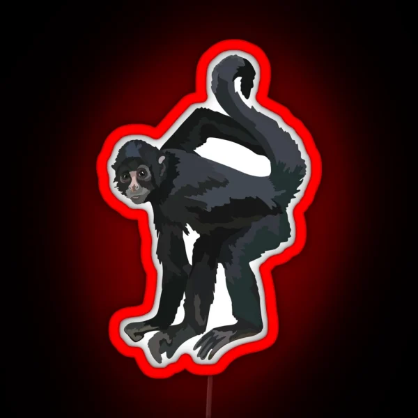 C Is For Columbian Spider Monkey RGB Neon Sign