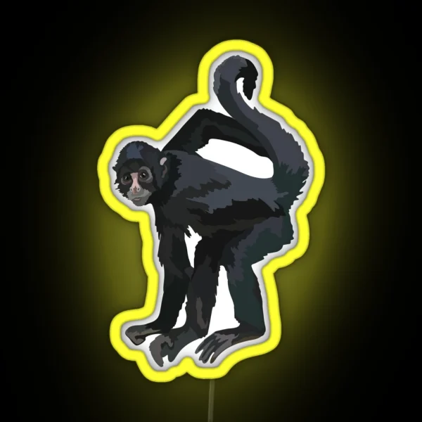 C Is For Columbian Spider Monkey RGB Neon Sign