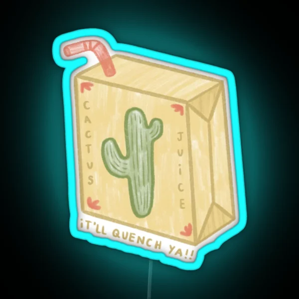 Cactus Juice Box RGB Neon Sign