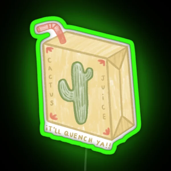 Cactus Juice Box RGB Neon Sign