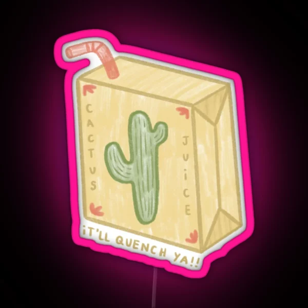 Cactus Juice Box RGB Neon Sign