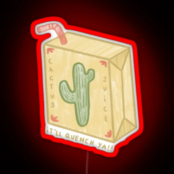 Cactus Juice Box RGB Neon Sign
