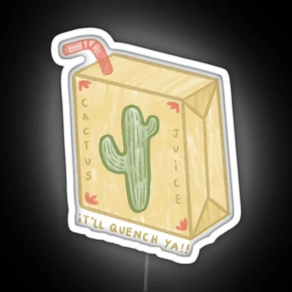 Cactus Juice Box RGB Neon Sign