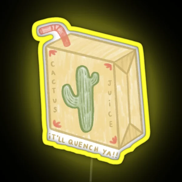 Cactus Juice Box RGB Neon Sign