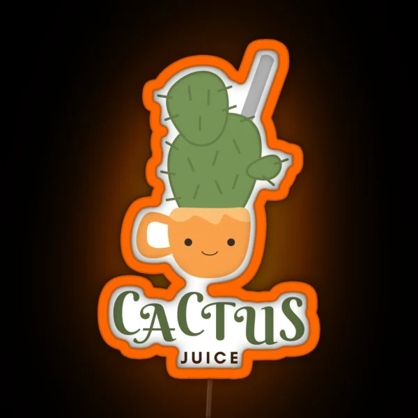 Cactus Juice Drink RGB Neon Sign
