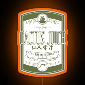 Cactus Juice Label Green RGB Neon Sign