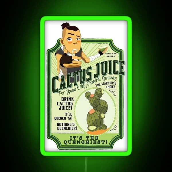 Cactus Juice Sokka RGB Neon Sign