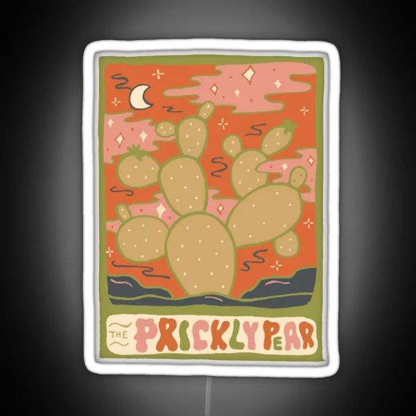 Cactus Tarot Cards Prickly Pear RGB Neon Sign